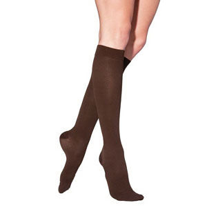 362C Motion Cushioned Cotton Calf, 20-30mmHg, Women's, Medium, Long, Black