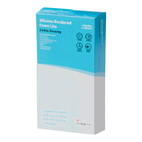 Cardinal Health Kendall Silicone Bordered Lite Foam Dressing, 2" x 5"