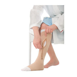 UlcerCare Left-Side Zipper Closure with 2 Liners, 30-40, Open, Beige, 3-XL