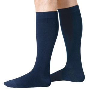 232C Essential Cotton Calf, 20-30mmHg, Women's, Medium, Long, Navy