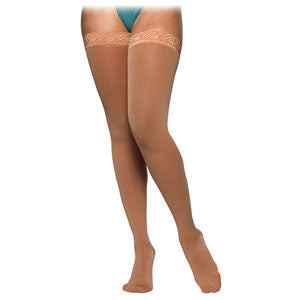863N Essential Opaque Thigh, 30-40mmHg, Women's, Small, Long, Suntan