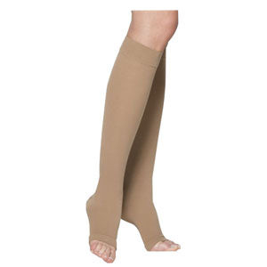 232C Essential Cotton Calf, 20-30mmHg, Open Toe, Large, Long, Crispa
