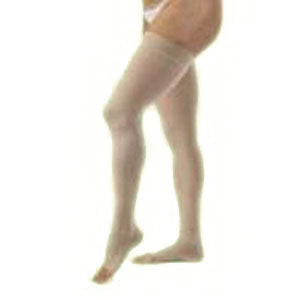 Relief 20-30 Thigh High,Black,Large,C/Toe,Silicone