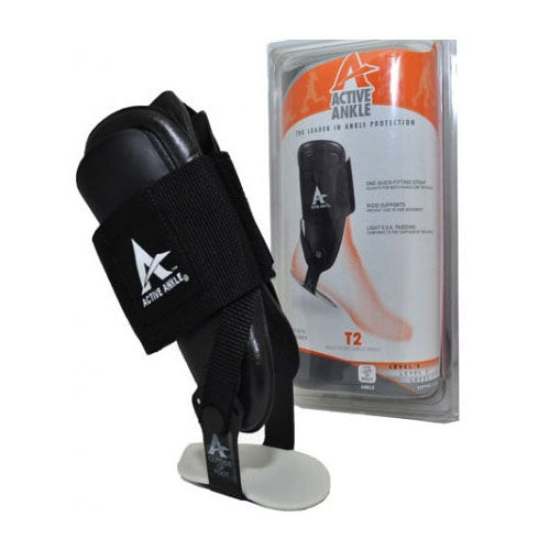 Active Ankle T2 Rigid Ankle Brace, Black, Medium