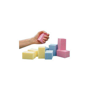 Temper Foam R-Lite Foam Blocks Pink, 1-3/4" x 1-3/4" x 3" (Package of 32)