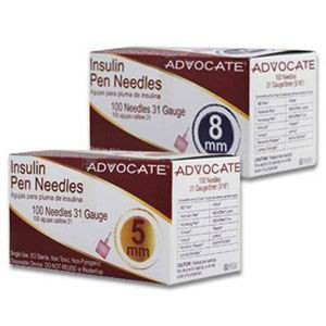 Advocate Mini Pen Needle 31G x 3/16" (100 count) (Box of 100)