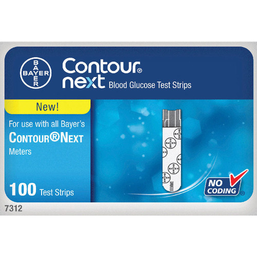 Contour Next Blood Glucose Test Strip (100 count) (Box of 100)