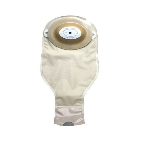 Special Nu-Flex Brief Oval B Adult Post-Op Drainable Pouch 3/4" x 1-1/8"  Opening Angled 8:00-2:00 Wtih Barrier Deep Convex, Roll-Up (Box of 10)