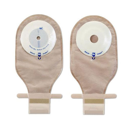 Ultramax Drainable Flat Pouch With Aquatack Hydrocolloid Barrier 7/8" Transparent Kwick-Close II Fastener (Box of 5)