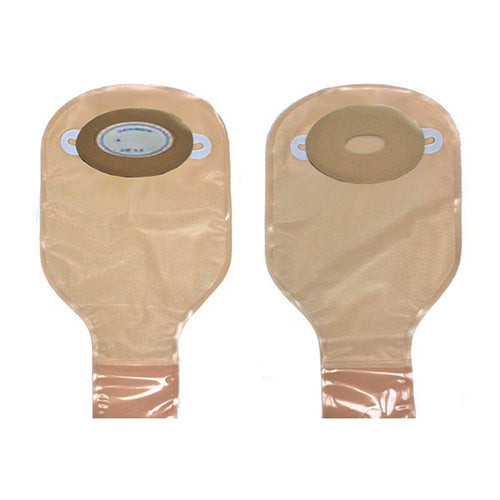 Nu-Flex 1-Piece Adult Drainable Pouch Cut-to-Fit Convex 1-1/8" x 2" Oval With Barrier (Box of 10)
