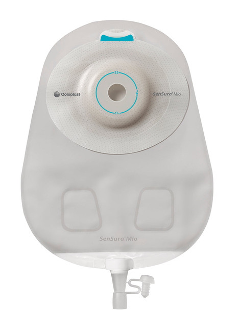 SenSura Mio 1-Piece Urostomy Pouch, Soft Convex, Maxi, Transparent, Pre-cut 1-1/8" (28 mm) (Box of 10)