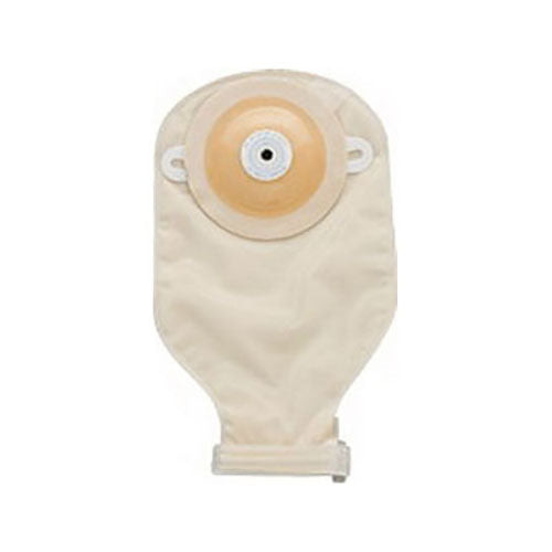 Nu-Flex Oval B Drain Pouch All Barrier Custom Pre-Cut 1" Round Opening With Barrier Opaque, Convex, Roll-Up (Box of 10)