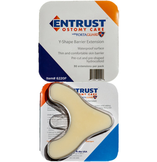 Entrust "Y" Shape  Pre-Cut Barrier Extensions With Fortaguard, Latex-Free (Box of 30)