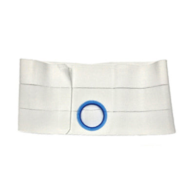 7" Left, White, Regular Elastic, Flat Panel Belt, Extra Large, 3-1/4" Opening Placed 1" From Bottom