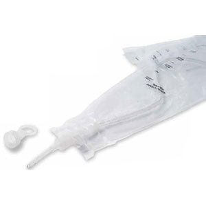 TOUCHLESS Plus Coude Unisex Vinyl Intermittent Catheter Kit 14 Fr 1100 mL (Case of 50)
