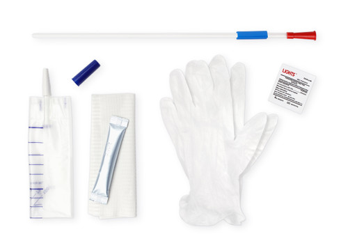 SimPro Set Female Closed System Intermittent Catheter, 12 Fr, 8" (Box of 10)