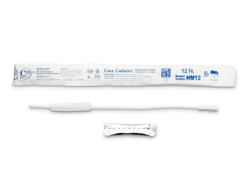 Hydrophilic Cure Catheter, 16" Male, Straight Tip, 12 FR (Box of 30)
