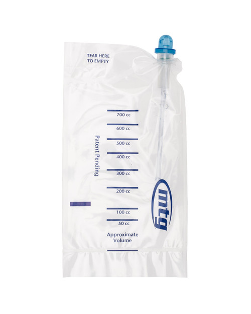 EZ-Advancer Closed System Intermittent Female Catheter, Pocket-Size, 14 Fr, 6" Length, 700 mL Collection Bag, Privacy/Disposal Bag (Box of 25)