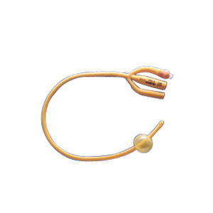 Gold 3-Way Silicone-Coated Foley Catheter 22 Fr 5 cc