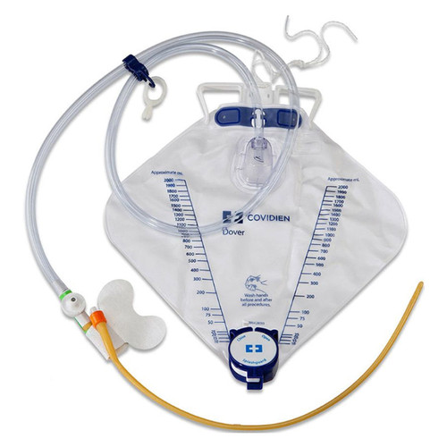 Dover Hydrogel Coated Latex Coude Tip Foley Catheter Tray, 16 Fr, 5 mL
