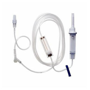 Basic IV Administration Set with Non-Vented Injection Site, 15 drops/mL Drip Rate (Case of 50)
