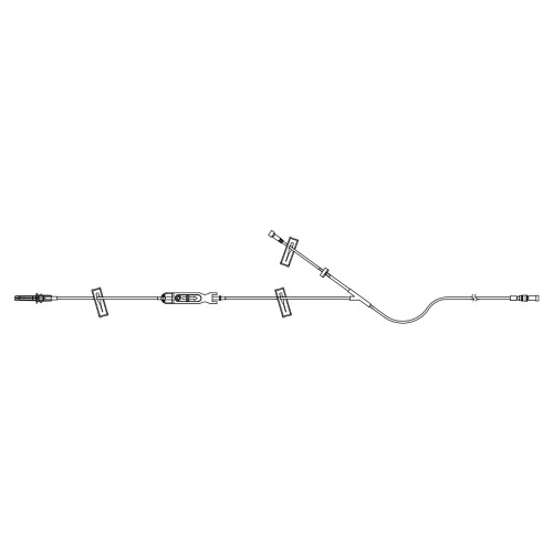 Sapphire PCA Set with KVO Y-Extension, Microbore, Backcheck Valve, 119" (Case of 50)