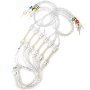 Pinnacle 6-Lead Vented Transfer Set, Preassembled (Case of 10)