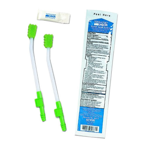 Single Use Suction Swab System with Perox-A-Mint Solution and Mouth Moisturizer (Case of 100)