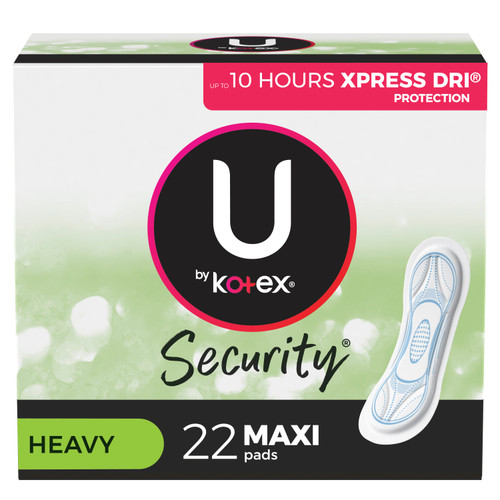 U by Kotex Premium Long Super Maxi Pads (Case of 176)