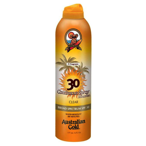 Australian Gold  SPF 30 Continuous Spray, Clear, 6 ounce