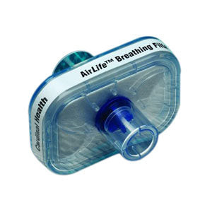 AirLife High Efficiency Respiratory Filter with Diffuser, 22/15mm Male/Female and 22mm Female ISO Connectors (Case of 50)