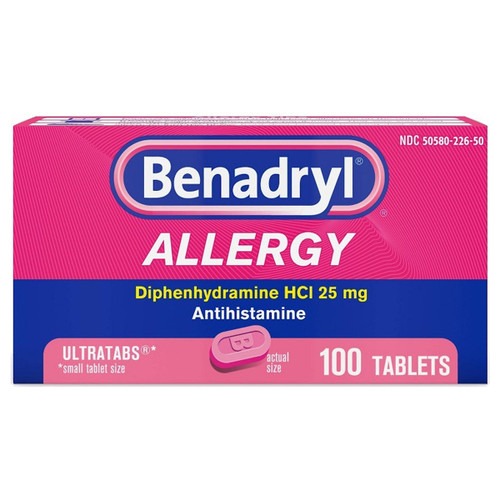 Benadryl Ultra Allergy Relief Tablets, 100 ct