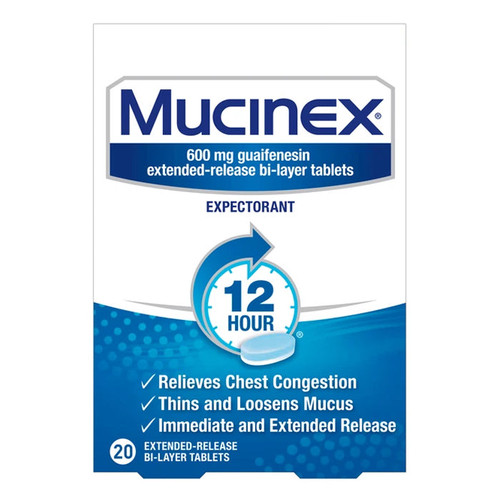 Mucinex SE Extended Release Bi-Layer Tablets, 20 ct (Case of 24)