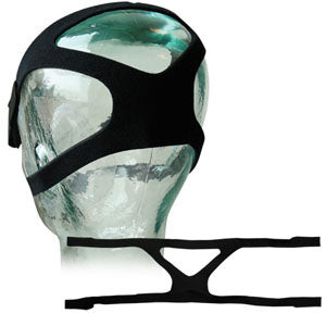 CPAP Universal 4-point Headgear with Straps, Unisize, Black
