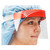 Secure-Gard Anti-Fog Facial Shield with Foam Headband, Full Length, Red