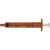 Oral Syringe with Tip Cap, 1 mL, Amber (Case of 500)