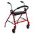2 Wheel Walker With Seat, Red, 300 lb Capacity