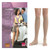Calf Petite w/Silicone Top Band,Beige,Sz 4, O/Toe
