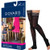 782N Style Sheer Thigh, 20-30mmHg, Open Toe, Large, Long, Black