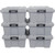 Hefty Hi-Rise Max Storage Container, 48 Qt, Gray