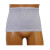 Men's Wrap/Brief with Open Crotch and Built-in Ostomy Barrier/Support Gray Small, Dual