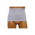 Men's Wrap/Brief with Open Crotch and Built-in Ostomy Barrier/Support Gray, Center Stoma, Small 32-34