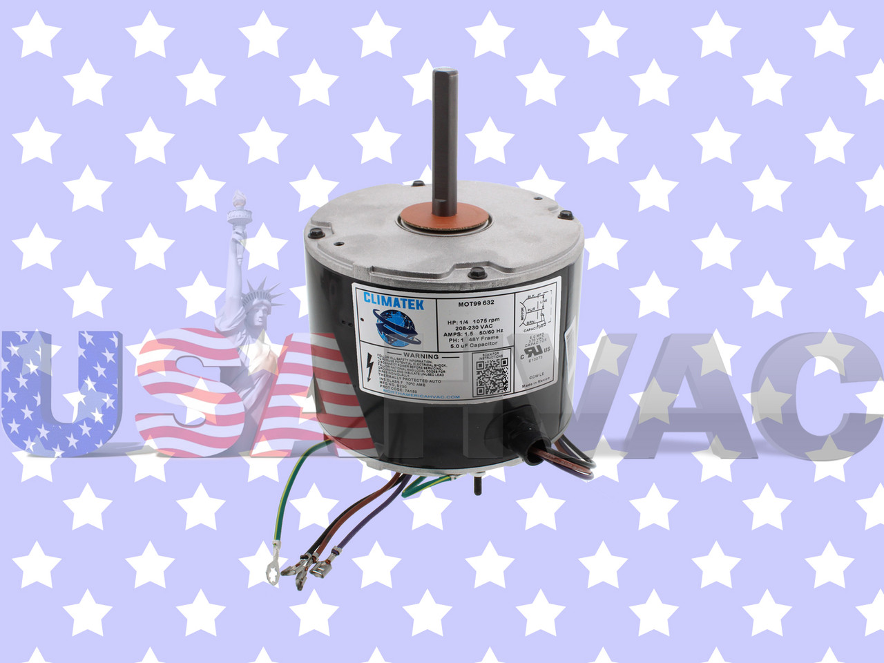 Climatek 5KCP39DFP101AS 5KCP39FGV442AS - ClimaTek 1/4 HP Condenser Fan Motor ...