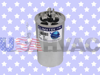 P291-5054RS - Climatek Motor Run Capacitor 50+5 uF MFD 440 Volt Round Fits Carrier