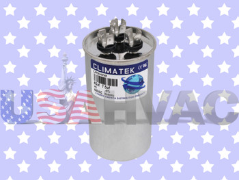 P291-4574R - Climatek Run Capacitor 45+7.5 uF MFD 440 Volt Round Fits Carrier