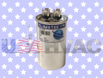 97F9639 - Climatek Motor Run Capacitor 35 uF MFD 440 Volt Round Fits GE Genteq
