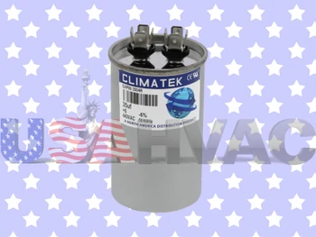 CPT00271 - Climatek Motor Run Capacitor 35 uF MFD 440 Volt Round Fits Trane