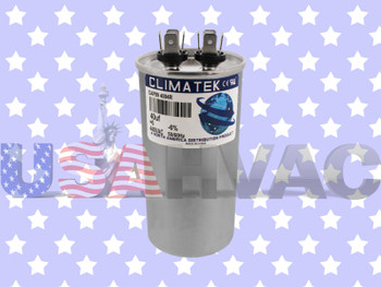 97F9642 - Climatek Motor Run Capacitor 40 uF MFD 440 Volt Round Fits Genteq GE