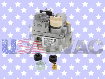 This is a new Furnace Gas Valve. The gas valve is made by Robertshaw. Furnace Gas Valve Replaces Chrysler Airtemp Johnson Controls 3523959 2274B1 3523959 2274B1 Furnace Heater Gas Valve Shut-off Slow Fast Opening Pilot Spark Hot Surface Ignition Repair Part