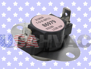60T11-312616 Furnace Heater Gas Limit Switch Snap Disc Safety Temperature Repair Part
